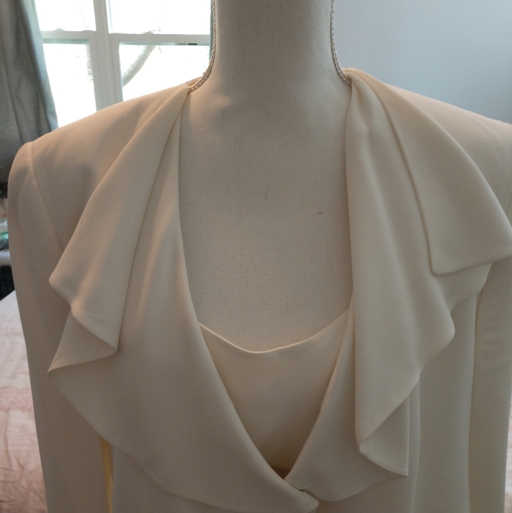 Vintage/Historical Louis Feraud Cream Dress Coat